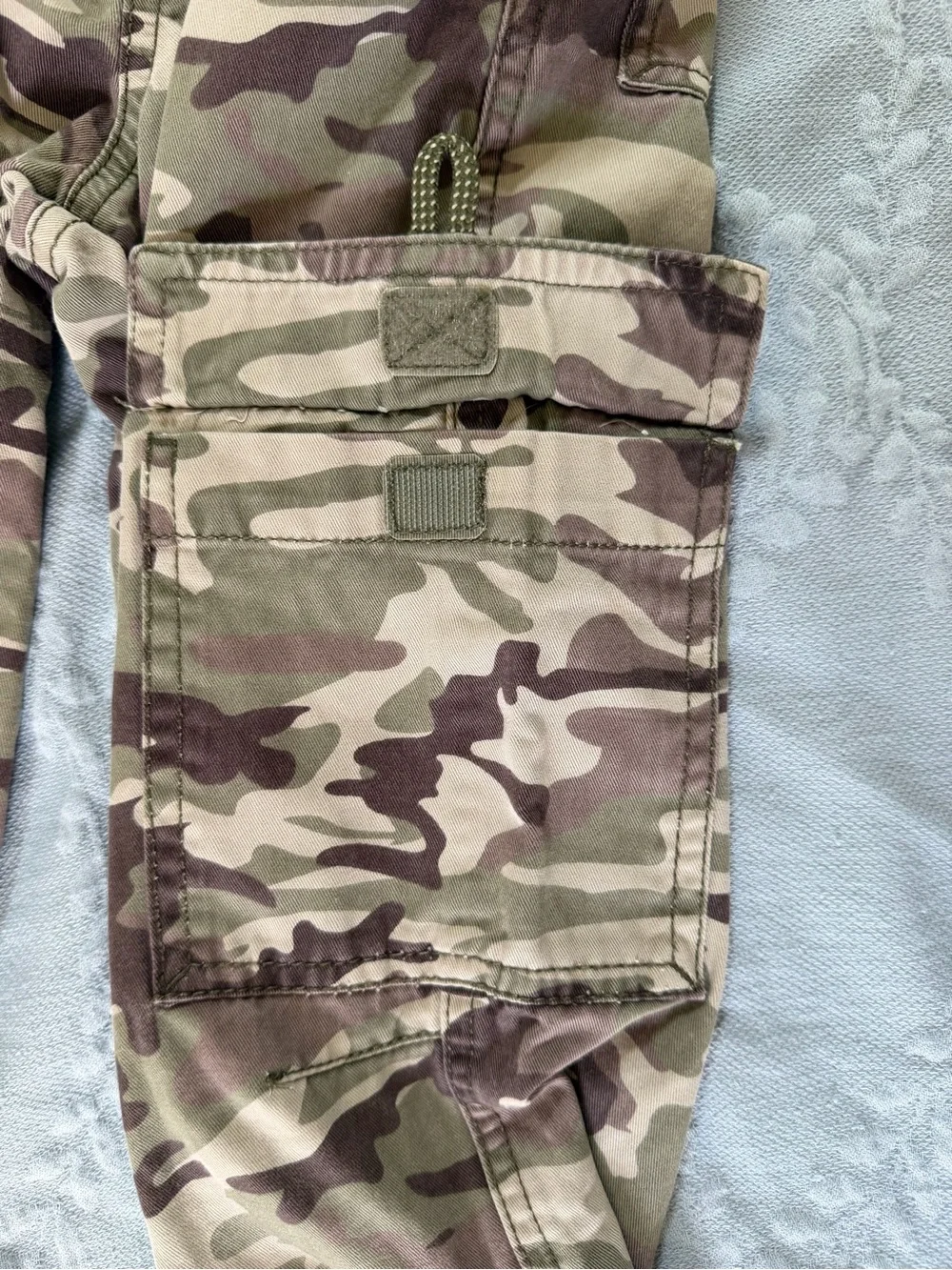 L.L.Bean | Boys Camo Cargo Pants | Size 10 | Drawstring Pull-On Utility Cotton